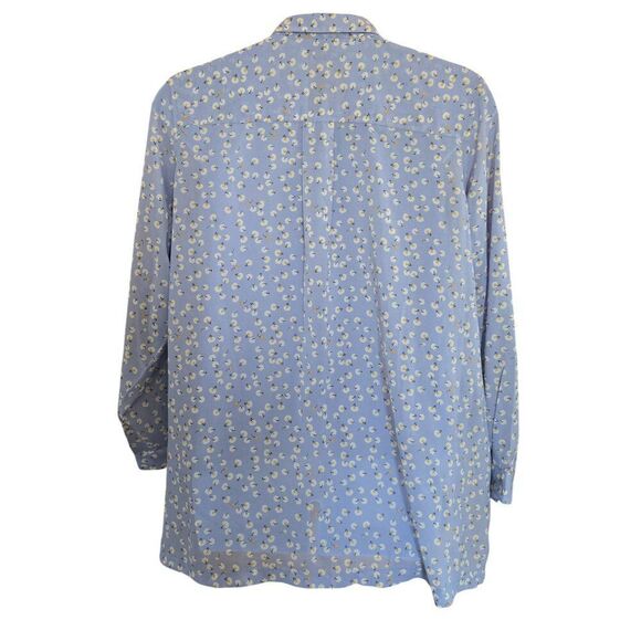 Caffe Marrakesh Womens Blue Daisy Button Blouse & Tank flower cottagecore spring - Picture 3 of 4